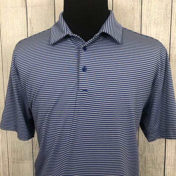 Under Armour Other - Under Armour XL Gray & Blue Striped Loose Polo